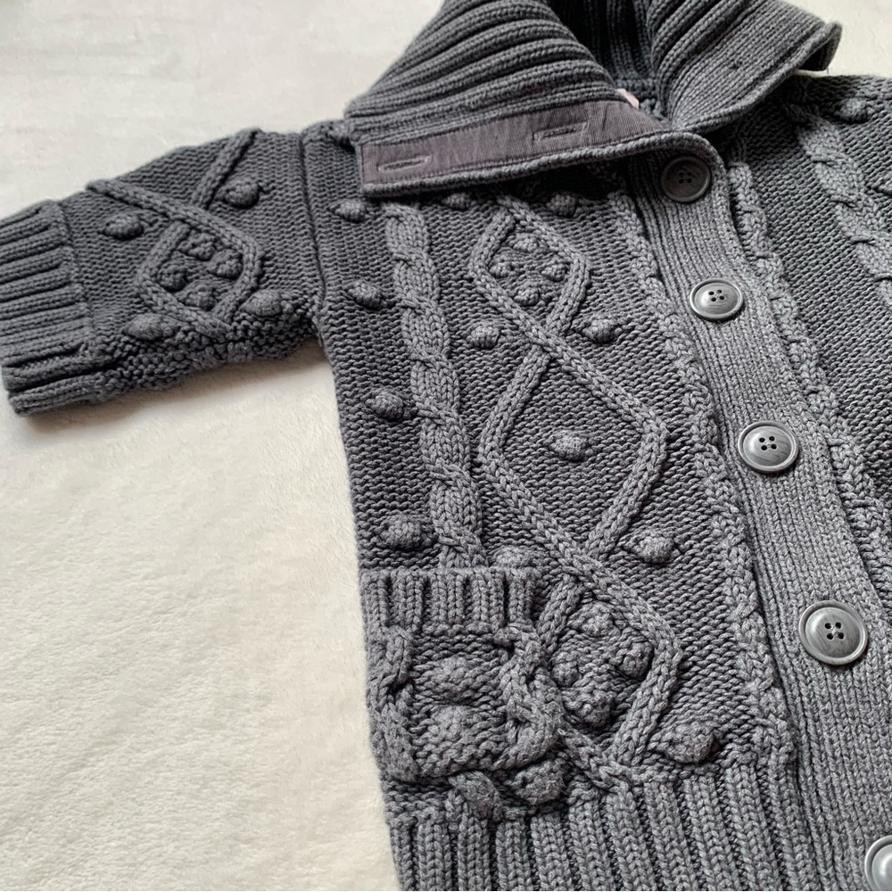 Stella McCartney for Gap Gray Cable Knit Cardigan Size 3 - Picture 2 of 8